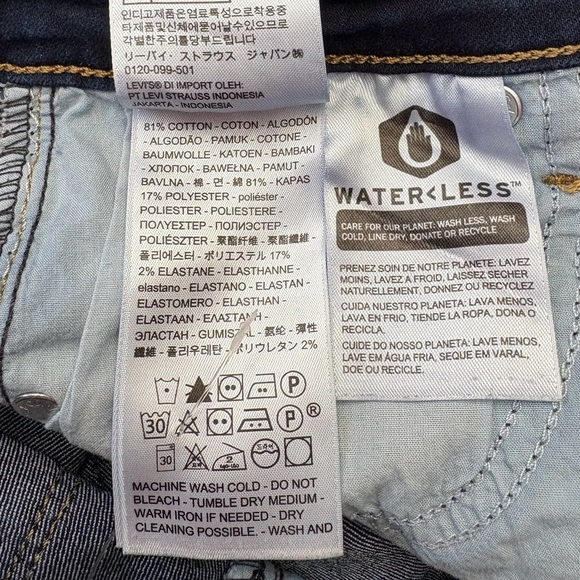 NWOT, Levi’s, 721 High Rise Skinny Jeans, Size 25, Dark Blue - Picture 8 of 14